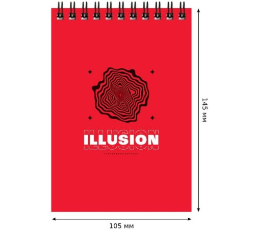 Блокнот  BG "Illusion" на спирали, А6, 40 листов в клетку