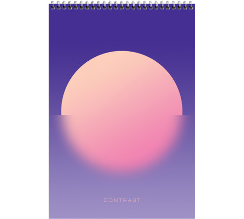 Блокнот BG "Mono circle" на спирали, А4, 80 листов, твердая подложка, в клетку