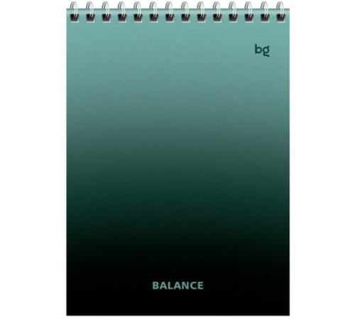Блокнот BG "Моноколор. Баланс" на спирали, А5, 40 листов в клетку