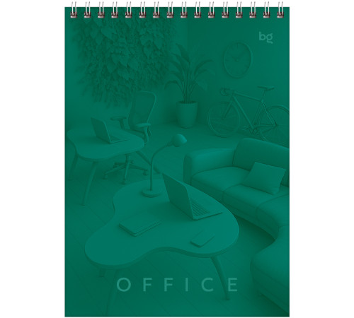 Блокнот BG "Моноколор. Офис" на спирали, А5, 60 листов в клетку