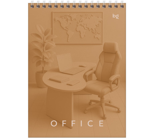 Блокнот BG "Моноколор. Офис" на спирали, А5, 60 листов в клетку