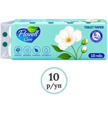 Бумага туалетная Flovell Care, 6 слойная, без втулки, 10 рулонов