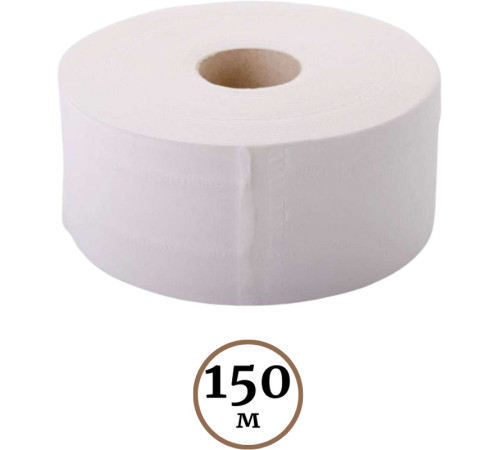 Бумага туалетная Jumbo, 2-х слойная, 150 метров, белая