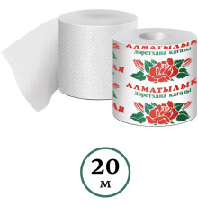 Бумага туалетная Карина "Алматинская", 1 слойная, 10 рулонов в упаковке 