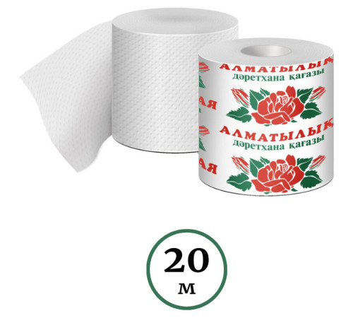 Бумага туалетная Карина "Алматинская", 1 слойная, 10 рулонов в упаковке 