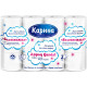 Бумага туалетная Карина "Белоснежка", 2-х слойная, 12 рулонов в упаковке, белая