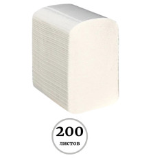 Бумага туалетная, листовая Z-сложение, 2-х слойная, 200 листов