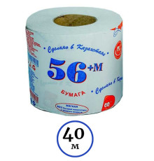 Бумага туалетная Маолин "56+М", 1 слойная, белая
