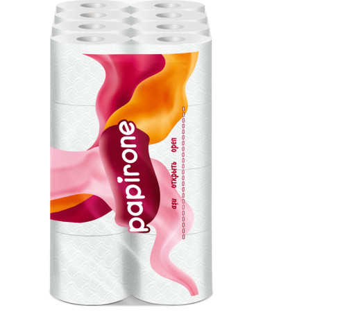 Бумага туалетная “Papirone Premium”, 3-слойная, 32 рулона в упаковке