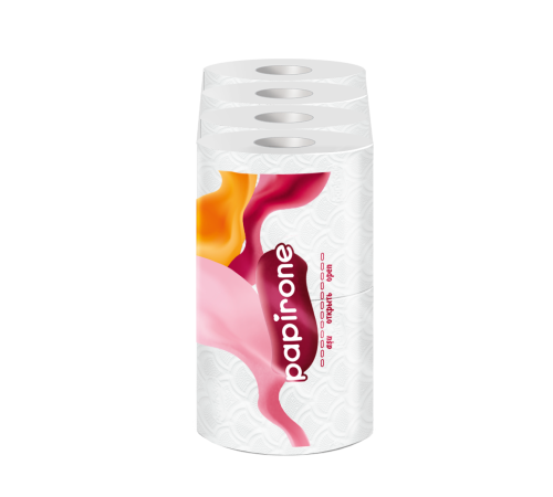 Бумага туалетная “Papirone Premium”, 3-слойная, 8 рулонов в упаковке