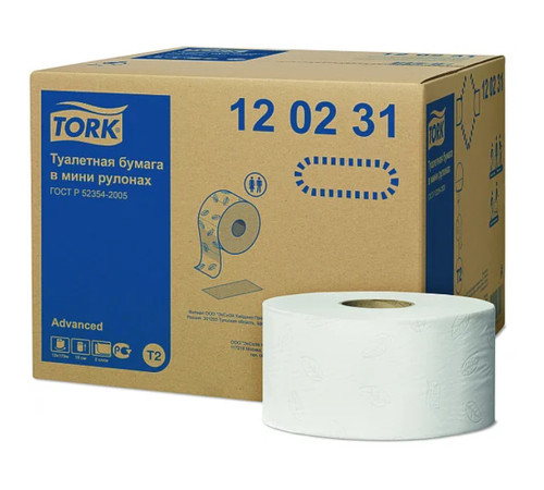 Бумага туалетная Tork "Advanced", 2-х слойная, 170 метров, белая