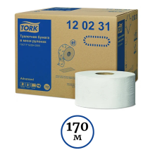 Бумага туалетная Tork "Advanced", 2-х слойная, 170 метров, белая