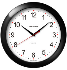 Часы настенные Troyka, круглые, 29х29х3,5, черная рамка