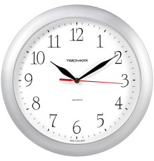 Часы настенные Troyka, круглые, 29х29х3,5, серебристая рамка