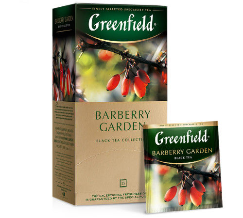 Чай Greenfield Barberry Garden черный с барбарисом, 25 пакетиков