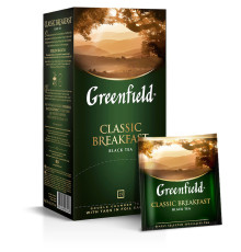 Чай Greenfield Classic Breakfast черный байховый, 25 пакетиков