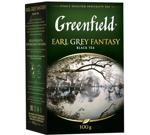 Чай Greenfield Earl Grey Fantasy черный с бергамотом, 100 гр
