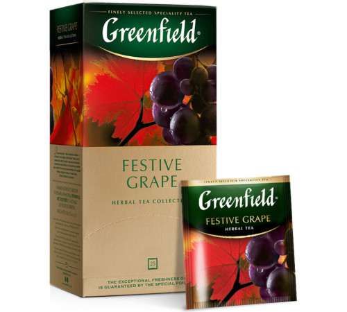 Чай Greenfield Festive Grape черный виноградный, 25 пакетиков