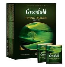 Чай Greenfield Flying Dragon китайский зеленый, 100 пакетиков