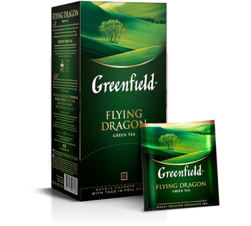Чай Greenfield Flying Dragon китайский зеленый, 25 пакетиков