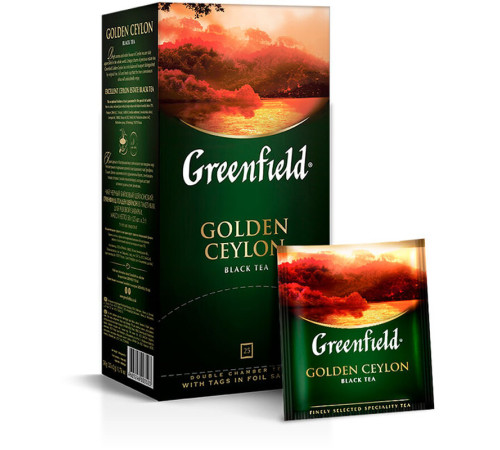 Чай Greenfield Golden Ceylon черный цейлонский, 25 пакетиков