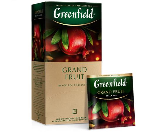 Чай Greenfield Grand Fruit черный с ароматом граната, 25 пакетиков