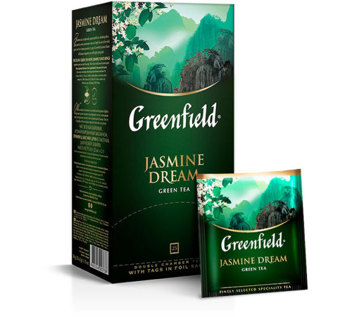 Чай Greenfield Jasmine Dream зеленый с жасмином, 25 пакетиков