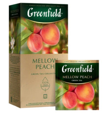 Чай Greenfield Mellow Peach, зеленый с ароматом персика, 25 пакетиков