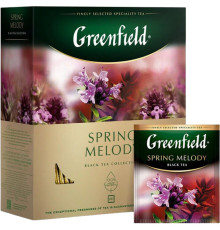 Чай Greenfield Spring Melody черный с чабрецом, 100 пакетиков
