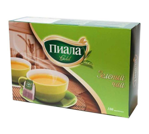 Чай Пиала зеленый, 100 пакетиков 