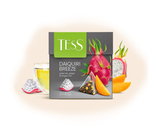 Чай Tess "Daiquiri Breeze" зеленый фруктовый, 20 пакетиков 