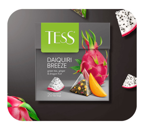 Чай Tess "Daiquiri Breeze" зеленый фруктовый, 20 пакетиков 