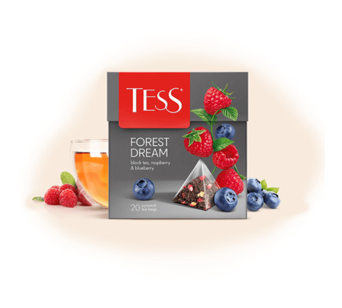 Чай Tess "Forest Dream", черный с лесными ягодами, 20 пакетиков 