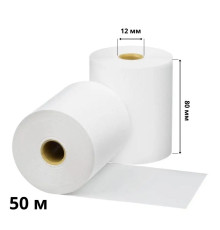 Чековая лента 80 мм х 50 м термобумага