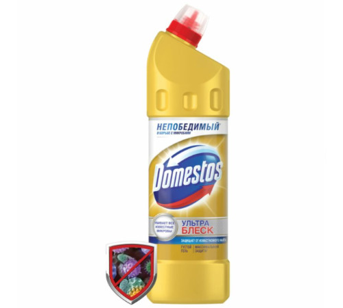Чистящее средство для уборки туалетов Domestos "Ультра блеск", гель, 1 литр