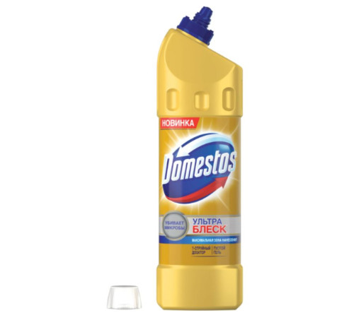Чистящее средство для уборки туалетов Domestos "Ультра блеск", гель, 1 литр