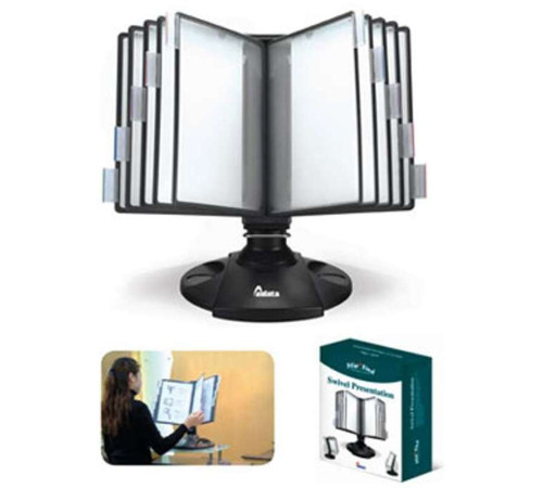 Демосистема настольная вращающаяся AIDATA 10 панелей, черная 