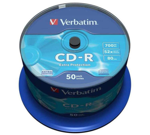 Диск CD-R Verbatim 700МВ/52х (50 штук в упаковке)