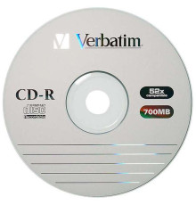 Диск CD-R Verbatim 700МВ/52х (без упаковки)