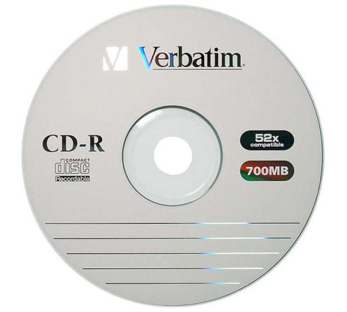 Диск CD-R Verbatim 700МВ/52х (без упаковки)