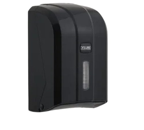 Диспенсер Vialli "K6B" для листовой туалетной бумаги, Z уклад, пластик черный