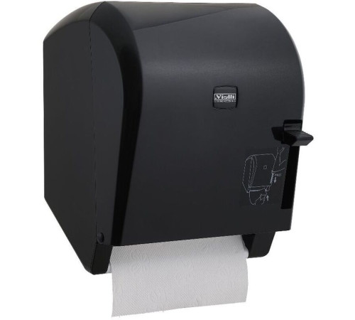 Диспенсер Vialli "К8В", для рулонных полотенец, полуавтомат, пластик черный