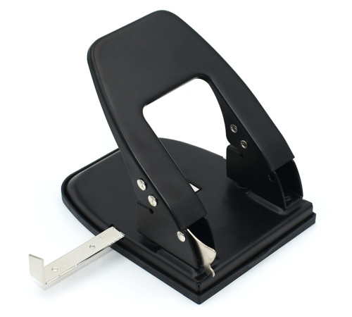 Дырокол BASY "7330", до 30 листов, металлический корпус, черный