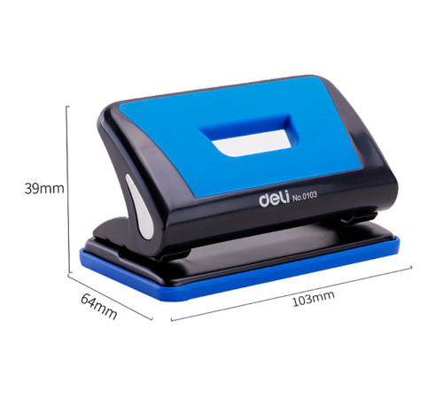 Дырокол DELI до 10 листов, пластиковый корпус, ассорти