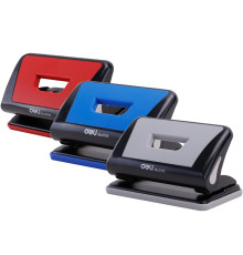 Дырокол DELI до 10 листов, пластиковый корпус, ассорти