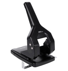 Дырокол DELI "0160", до 60 листов, металлический корпус, черный