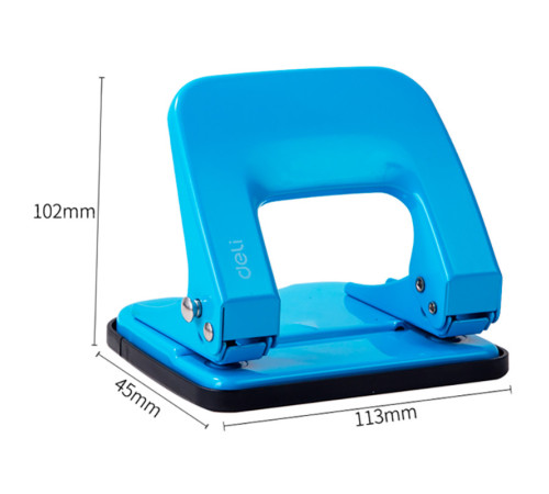 Дырокол DELI "E0137", до 20 листов, металлический корпус