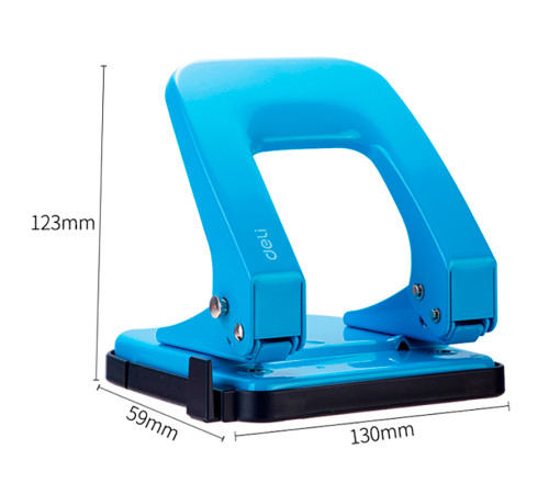 Дырокол DELI "E0138", до 35 листов, металлический корпус