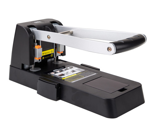 Дырокол DELI "E0150", до 150 листов, металлический корпус, черный