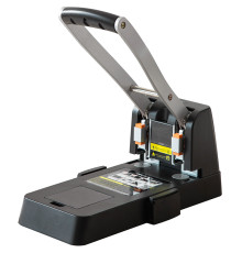 Дырокол DELI "E0150", до 150 листов, металлический корпус, черный